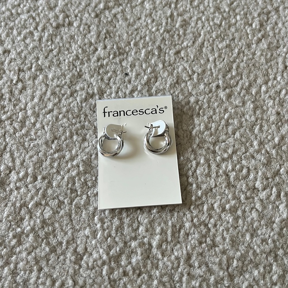 Silver Hoop Small Earrings Francesca’s